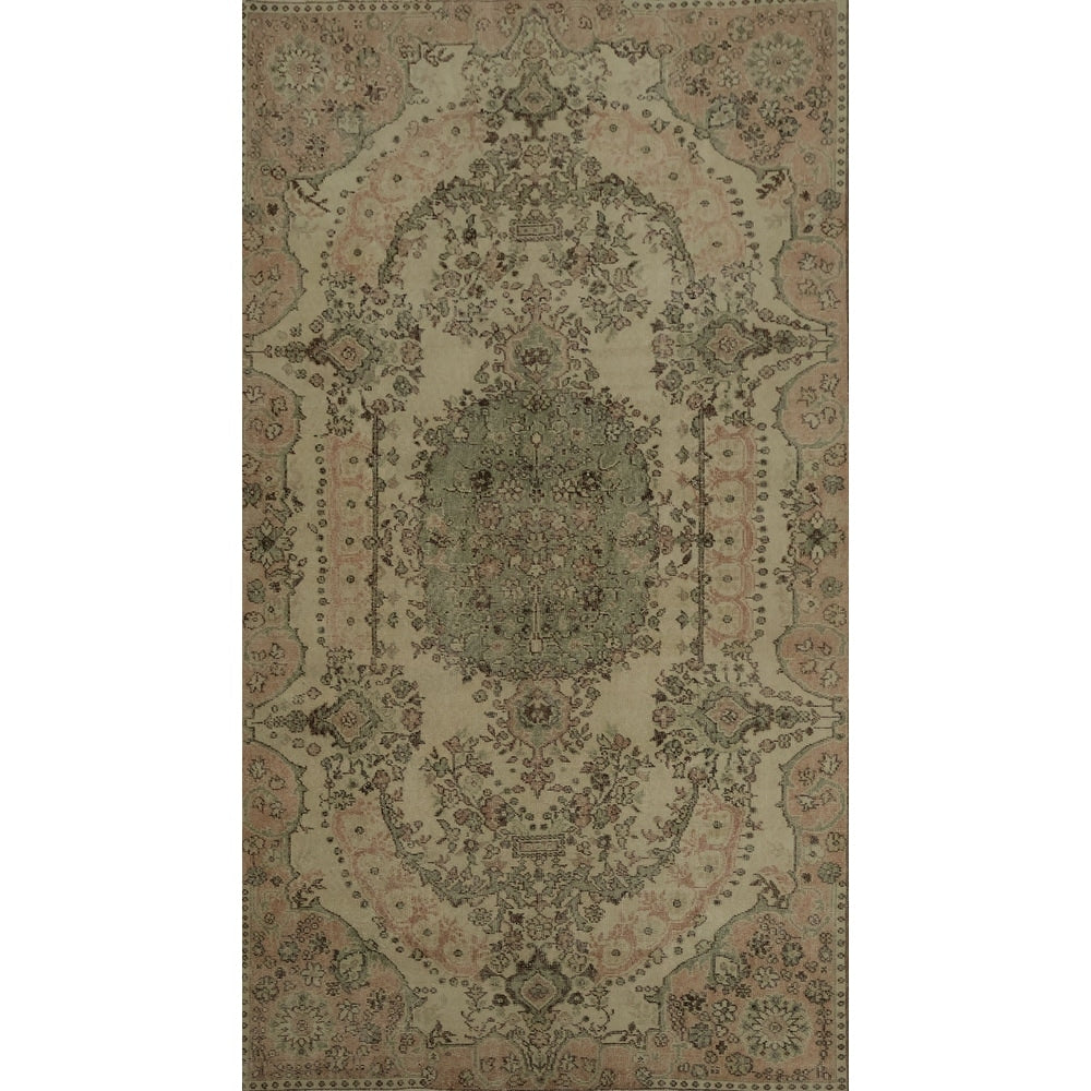 Hand Knotted Oriental 100 Wool Carpet Transitional Floral Beige Ivories Anatolian Area Rug 9 2 X 5 3