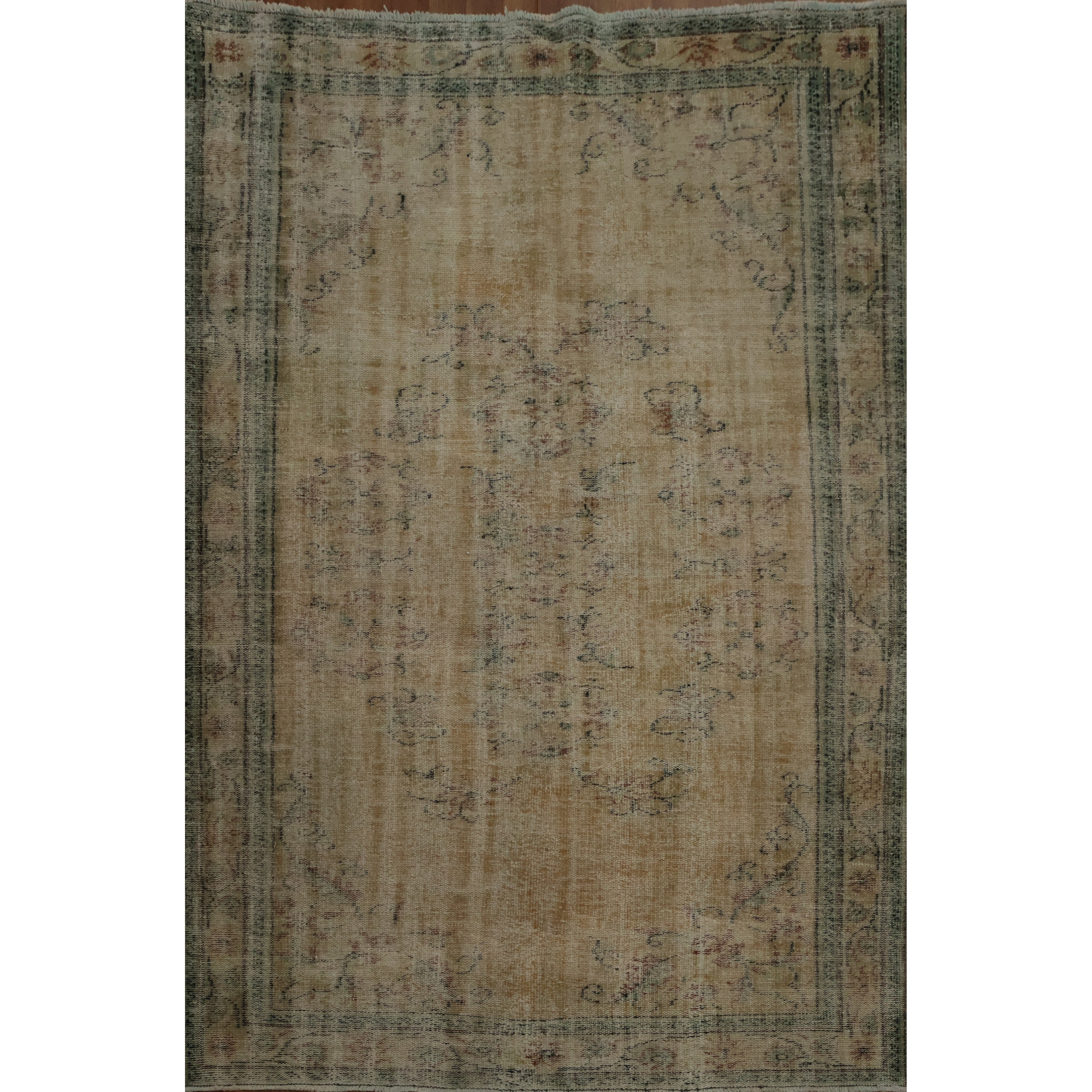Hand Knotted Oriental 100 Wool Carpet Transitional Floral Beige Ivories Anatolian Area Rug 8 9 X 5 8