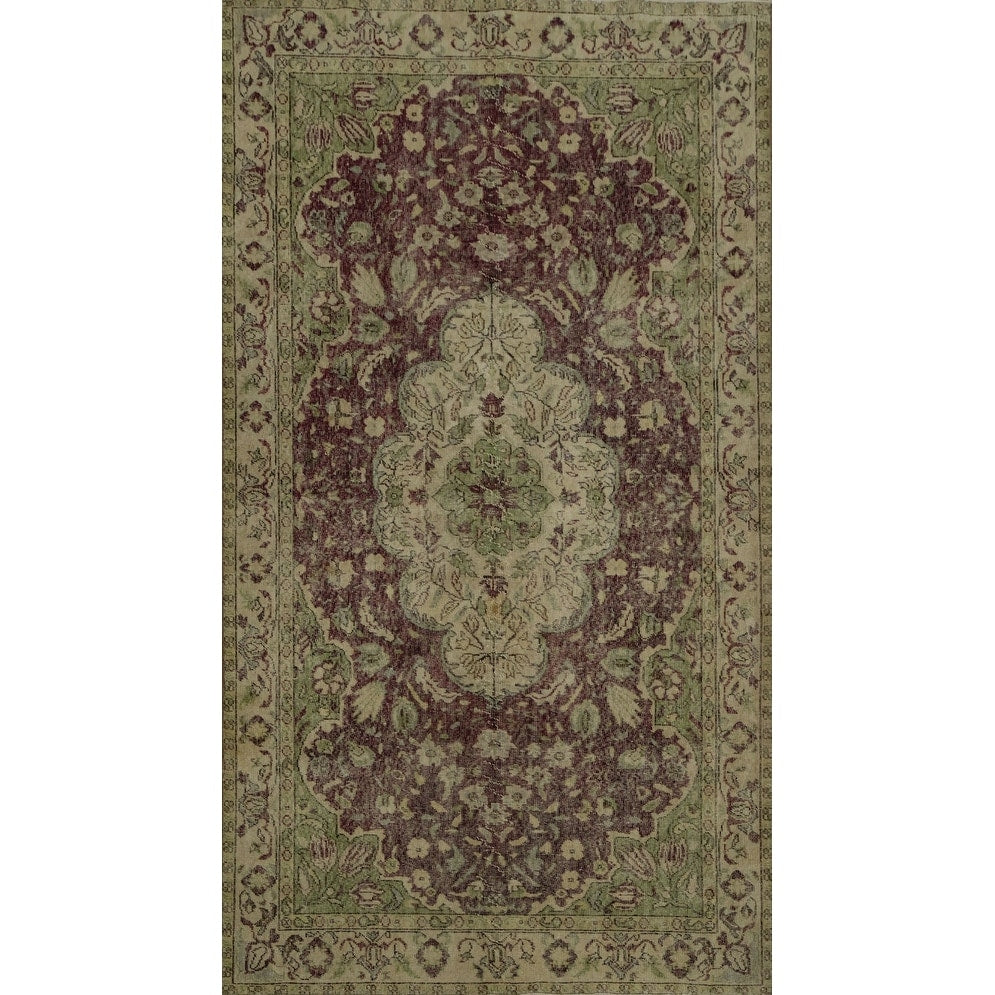 Hand Knotted Oriental 100 Wool Carpet Transitional Floral Brown Anatolian Area Rug 9 2 X 5 10