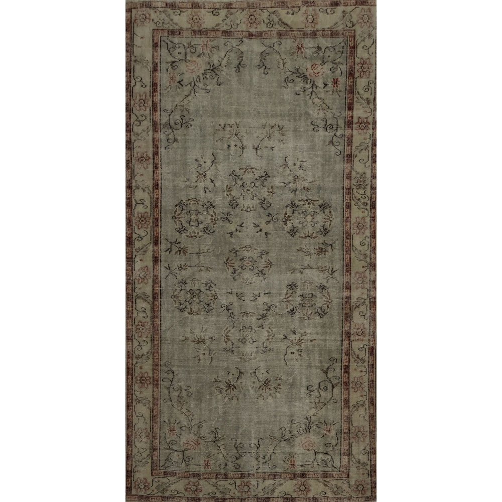 Hand Knotted Oriental 100 Wool Carpet Transitional Floral Green Anatolian Area Rug 8 8 X 5 6