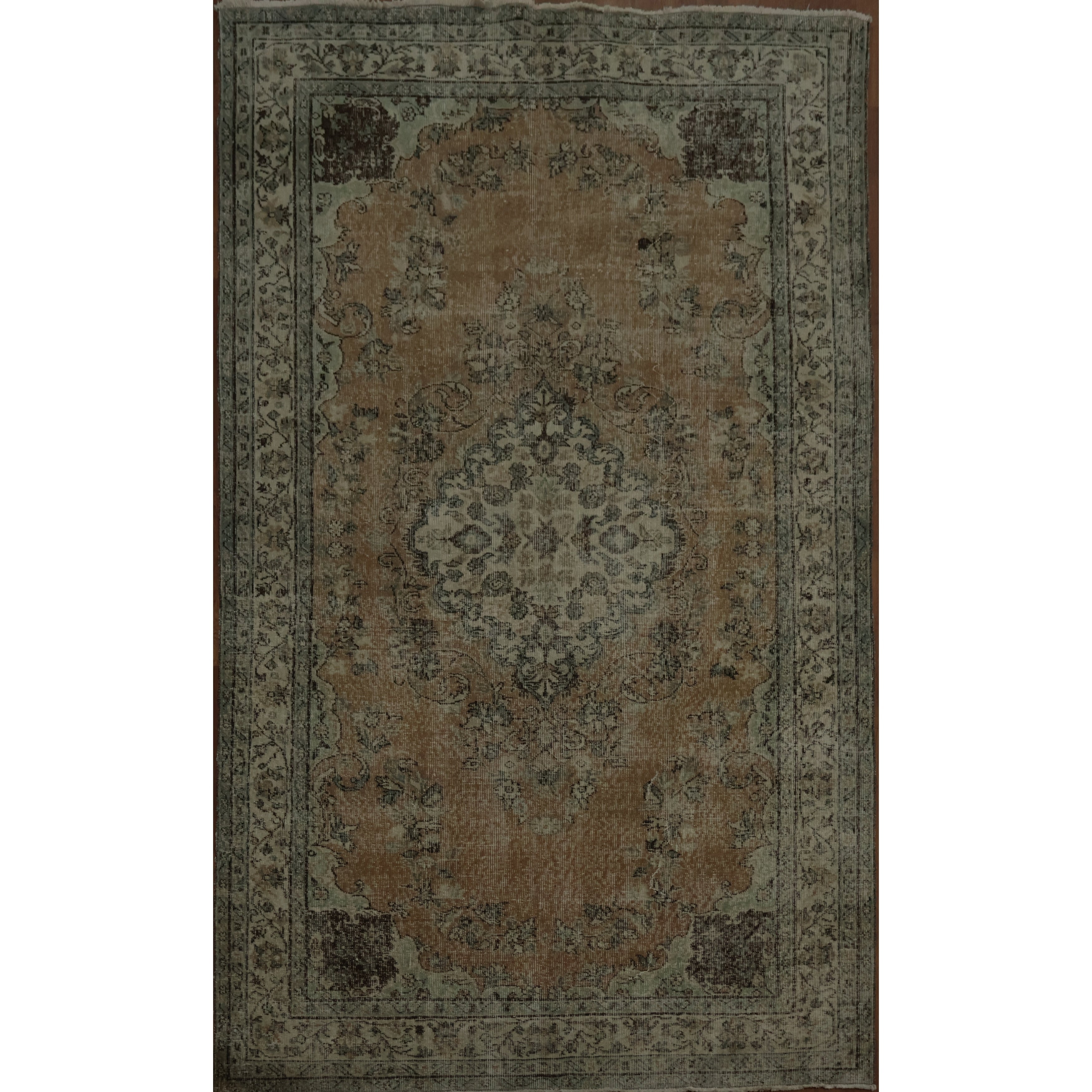 Hand Knotted Oriental 100 Wool Carpet Transitional Floral Oranges Rust Anatolian Area Rug 9 2 X 5 7