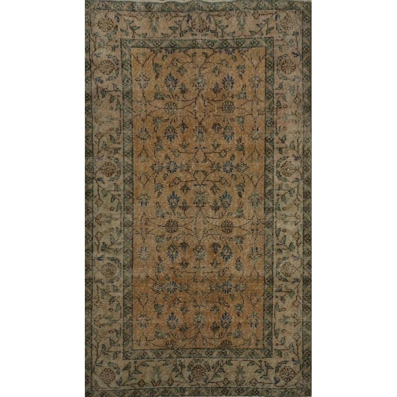 Hand Knotted Oriental 100 Wool Carpet Transitional Floral Oranges Rust Anatolian Area Rug 6 10 X 3 8