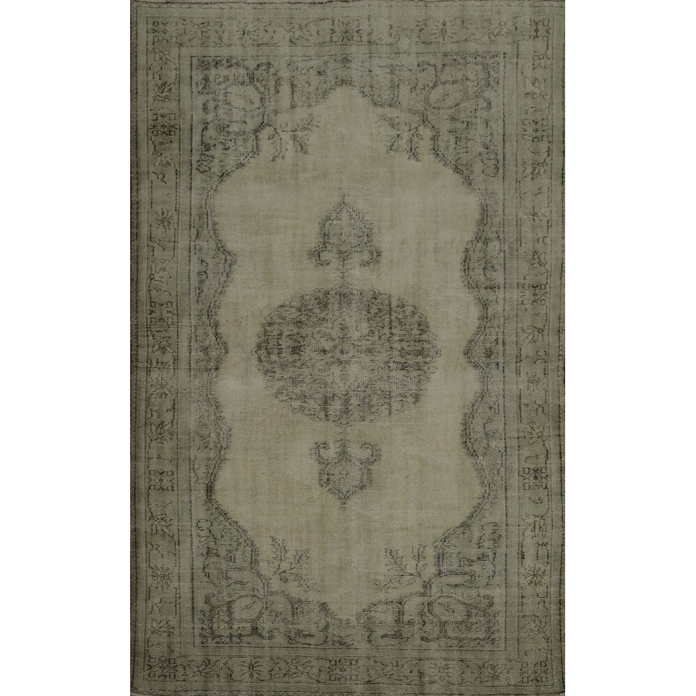 Hand Knotted Oriental 100 Wool Carpet Transitional Traditional Beige Ivories Anatolian Area Rug 9 6 X 5 10