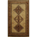Hand Knotted Oriental 100 Wool Carpet Tribal Medallion Yellow Gold Gabbeh Area Rug 5 5 X 3 4