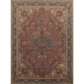 Hand Knotted Oriental 100 Wool Traditional Floral Oranges Rust Mashad Rug 10 9 X 8 0