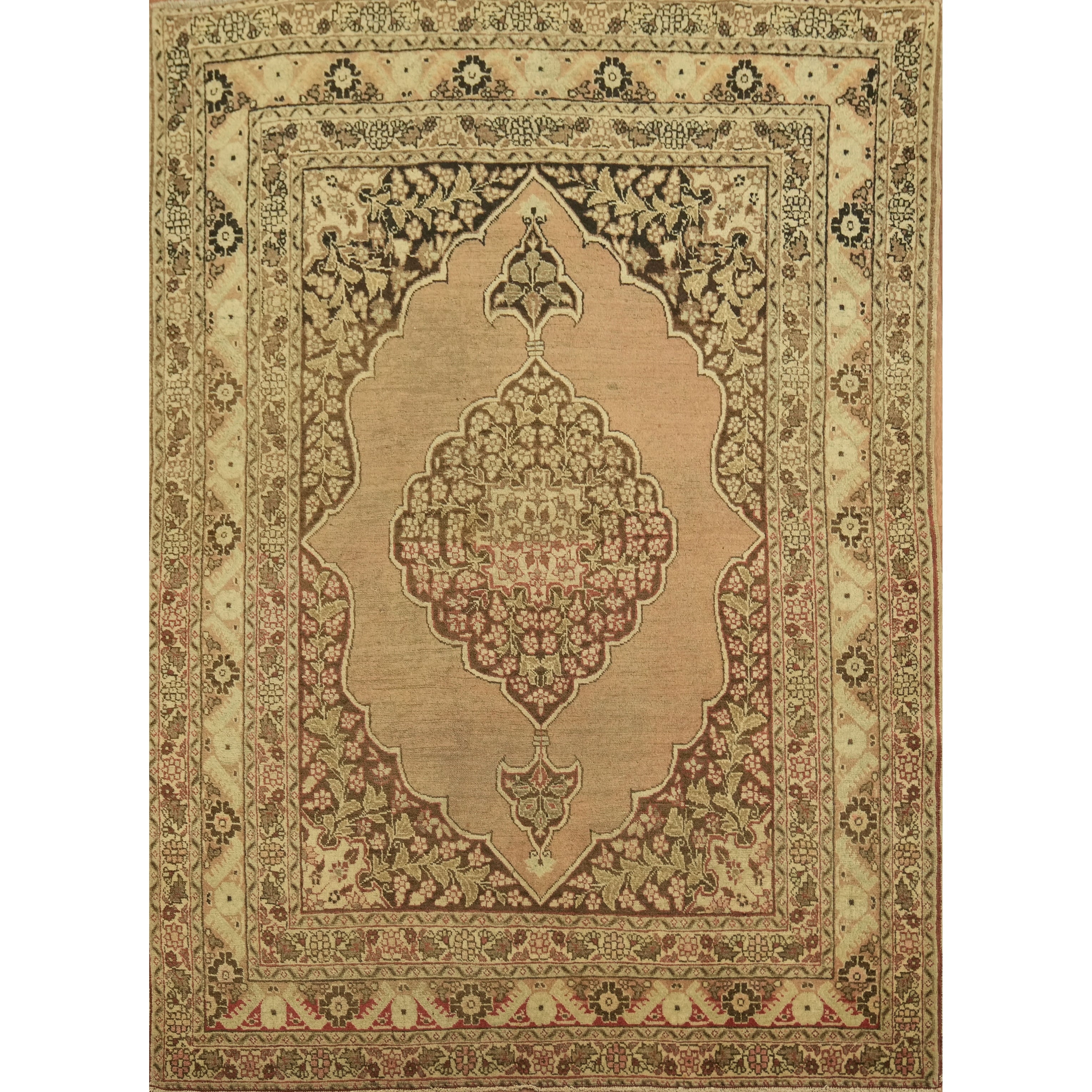 Hand Knotted Oriental Floral Oranges Rust Tabriz Haj Jalili Area Rug 5 6 X 4 0