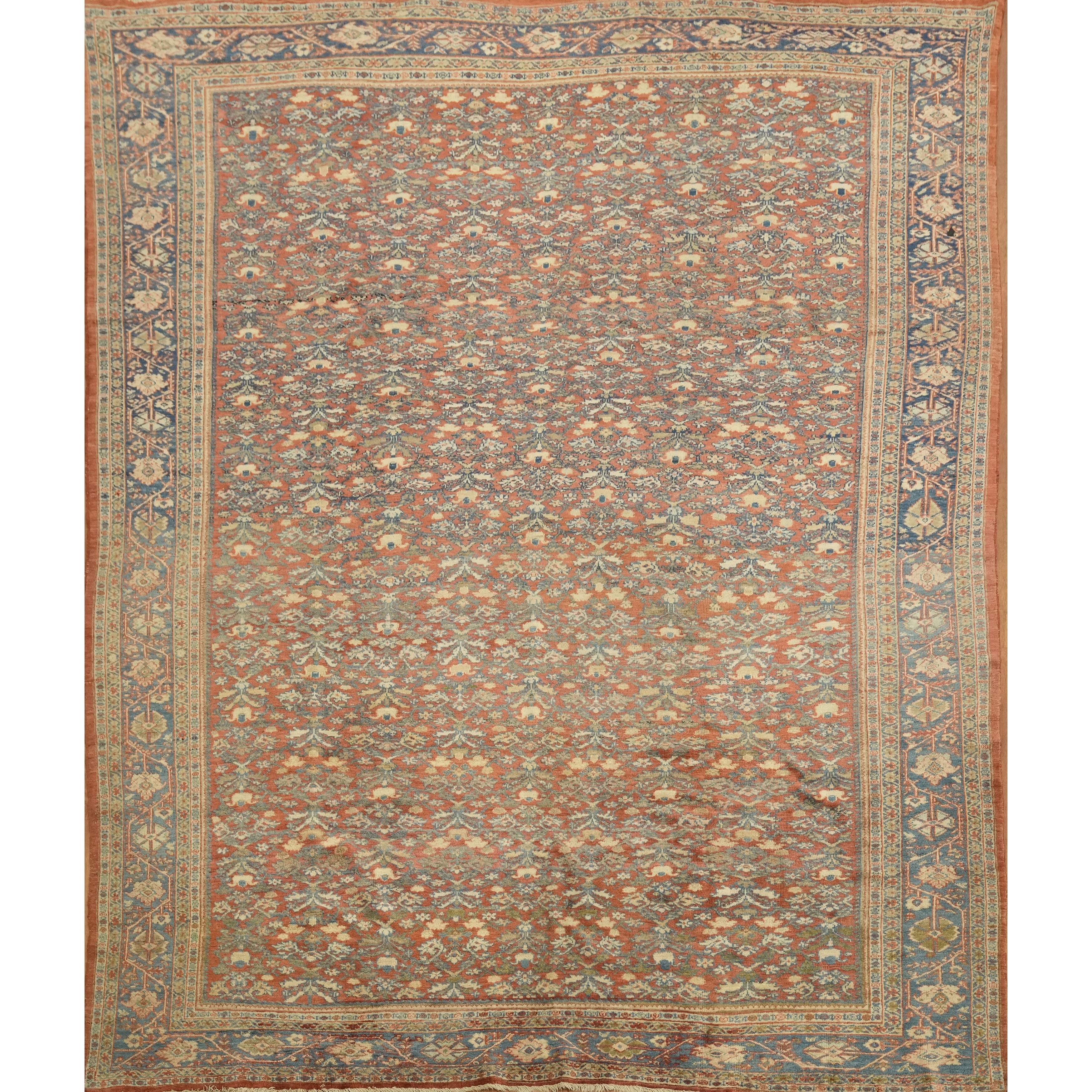 Hand Knotted Oriental Red Sultanabad Area Rug 9 9 X 8 3