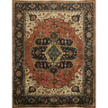 Hand Knotted Oriental Traditional Medallion Multi Colored Heriz Area Rug 11 9 X 9 1