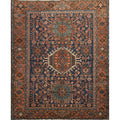 Hand Knotted Oriental Traditional Medallion Navy Blue Gharajeh Area Rug 6 0 X 4 11