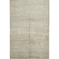 Hand Knotted Oriental Wool Carpet Modern Beige Ivories Abstract Area Rug 9 9 X 7 8