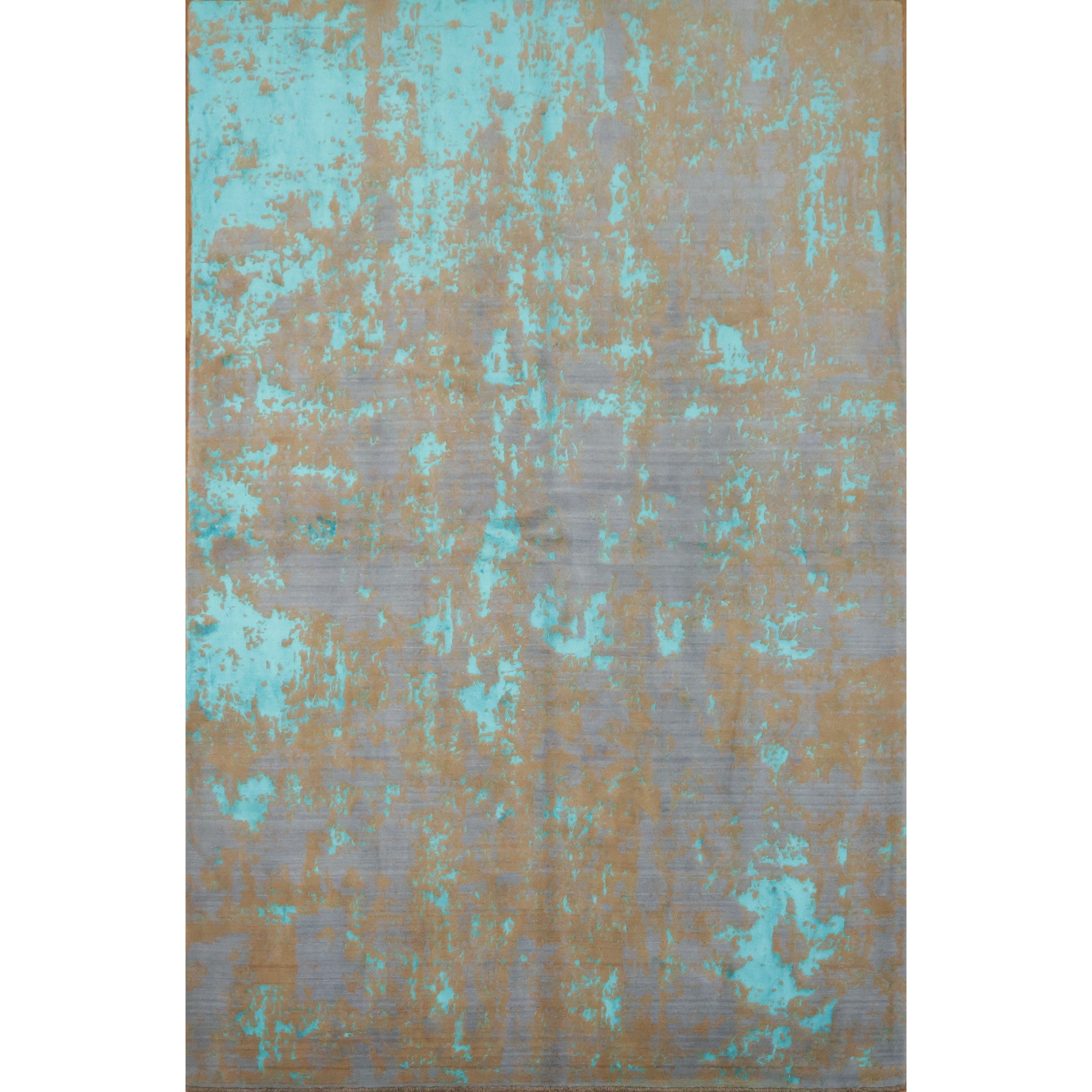 Hand Knotted Oriental Wool Carpet Modern Multi Colored Abstract Area Rug 9 9 X 6 5