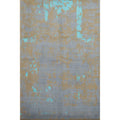 Hand Knotted Oriental Wool Carpet Modern Navy Blue Blues Abstract Area Rug 9 10 X 6 5