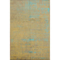 Hand Knotted Oriental Wool Carpet Modern Yellow Gold Abstract Area Rug 9 9 X 6 5