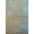 Hand Knotted Oriental Wool Carpet Modern Yellow Gold Abstract Area Rug 9 9 X 6 5