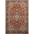 Hand Knotted Oriental Wool Carpet Traditional Floral Red Tabriz Area Rug 4 11 X 3 4