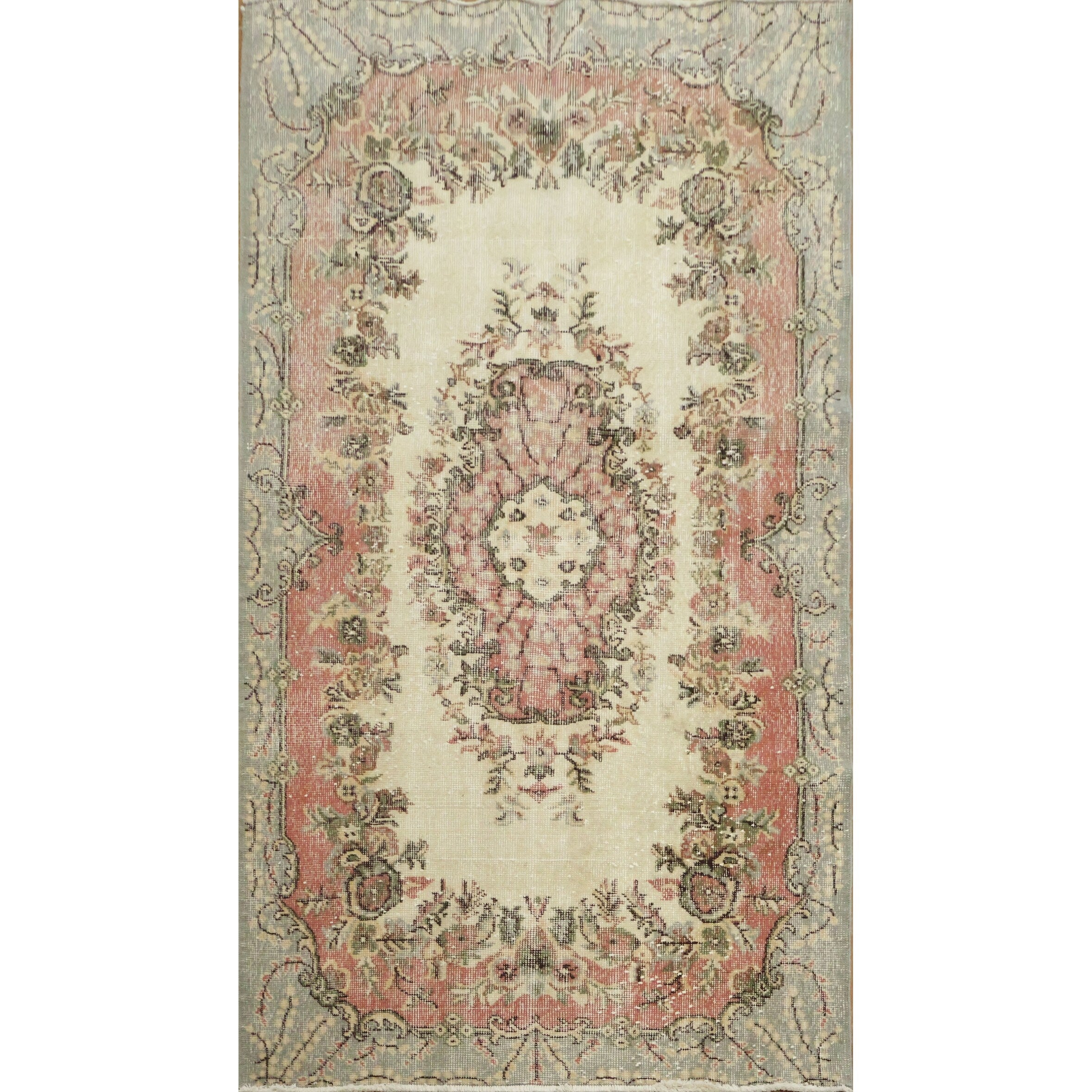 Hand Knotted Oriental Wool Carpet Transitional Beige Ivories Area Rug 6 10 X 3 10