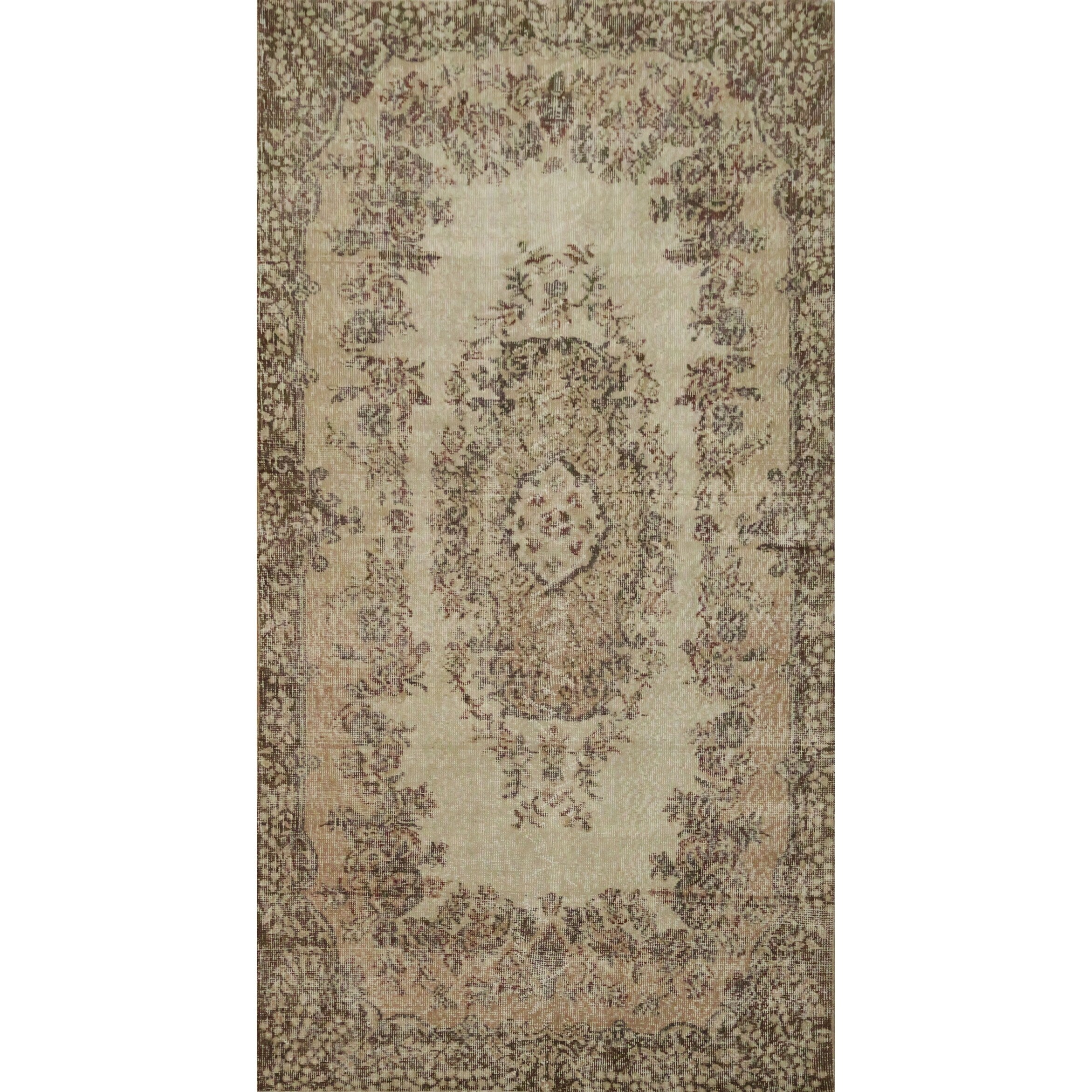 Hand Knotted Oriental Wool Carpet Transitional Beige Ivories Area Rug 7 3 X 3 10