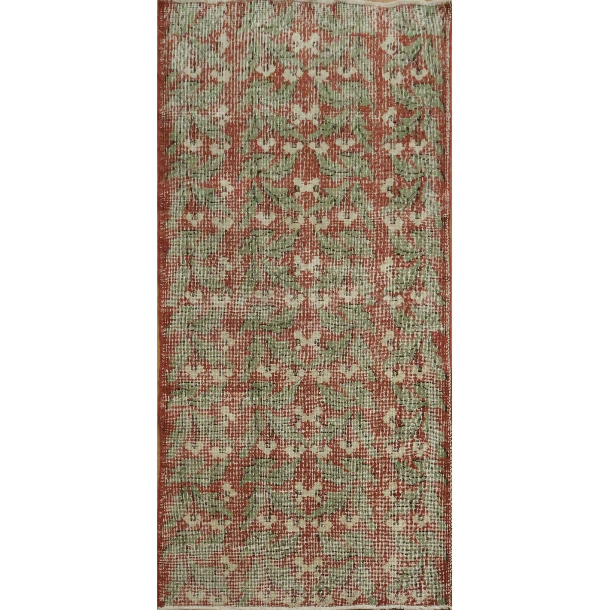 Hand Knotted Oriental Wool Carpet Transitional Green Anatolian Area Rug 5 10 X 2 10