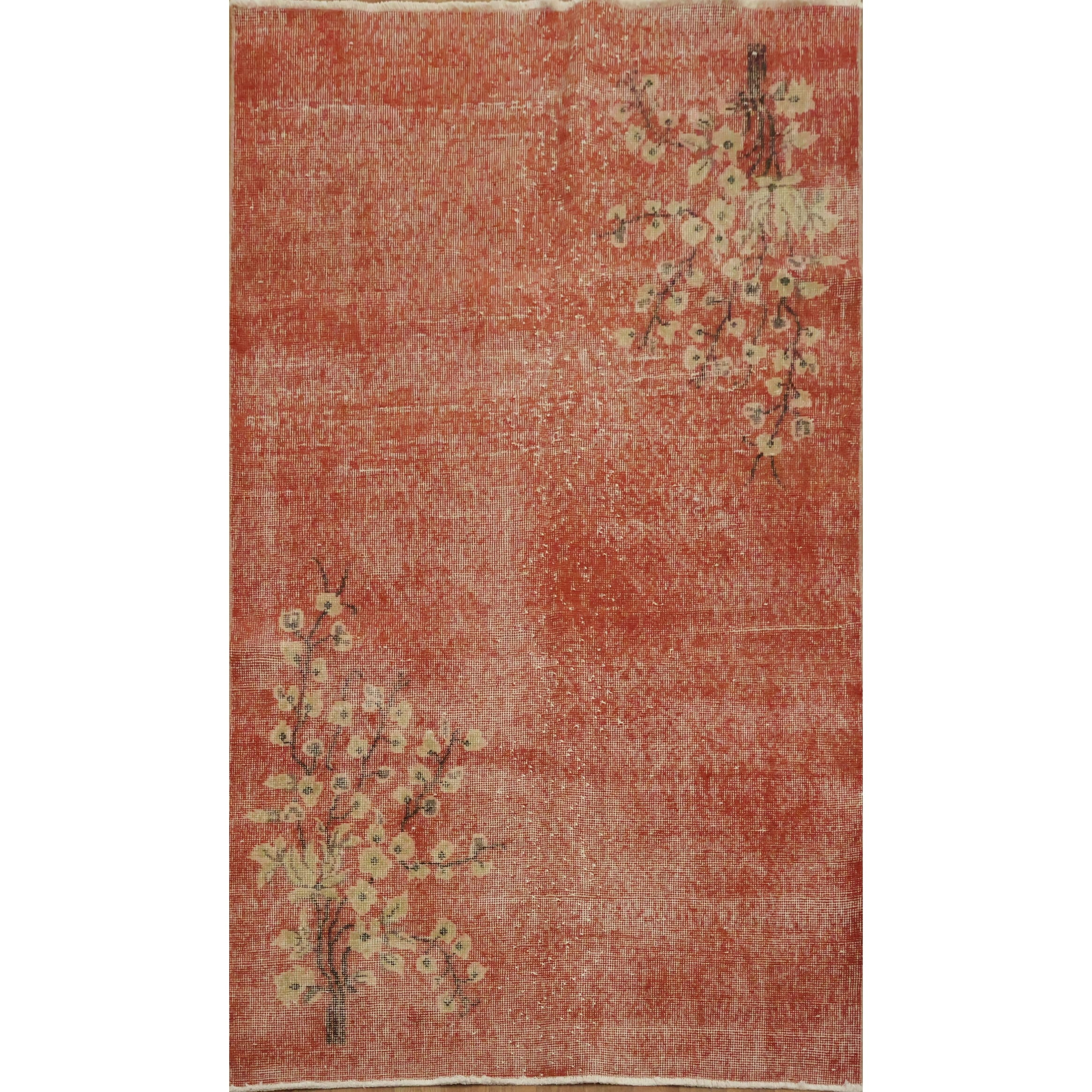 Hand Knotted Oriental Wool Carpet Transitional Oranges Rust Area Rug 6 4 X 3 8