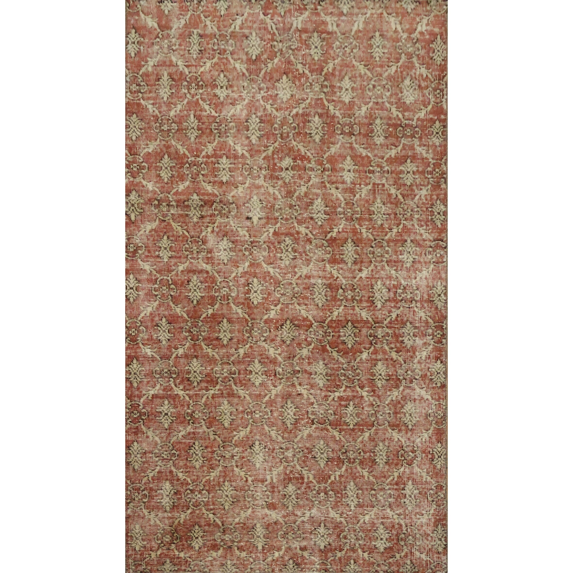 Hand Knotted Oriental Wool Carpet Transitional Oranges Rust Area Rug 6 10 X 3 10