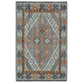 Hand Knotted Vintage Grey Medallion Kilim Rug 56 X 86