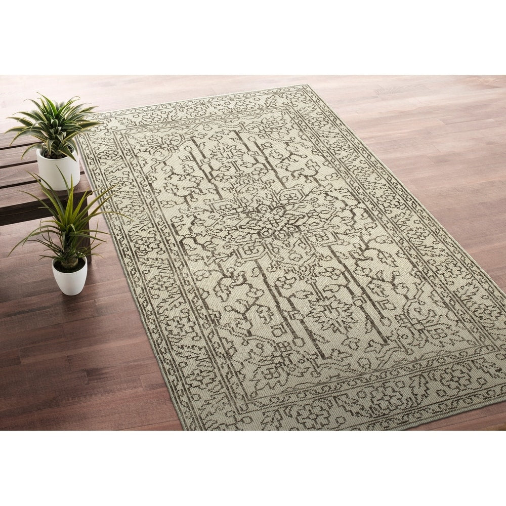 Hand Knotted Zion Beige Wool Rug 8 X 10