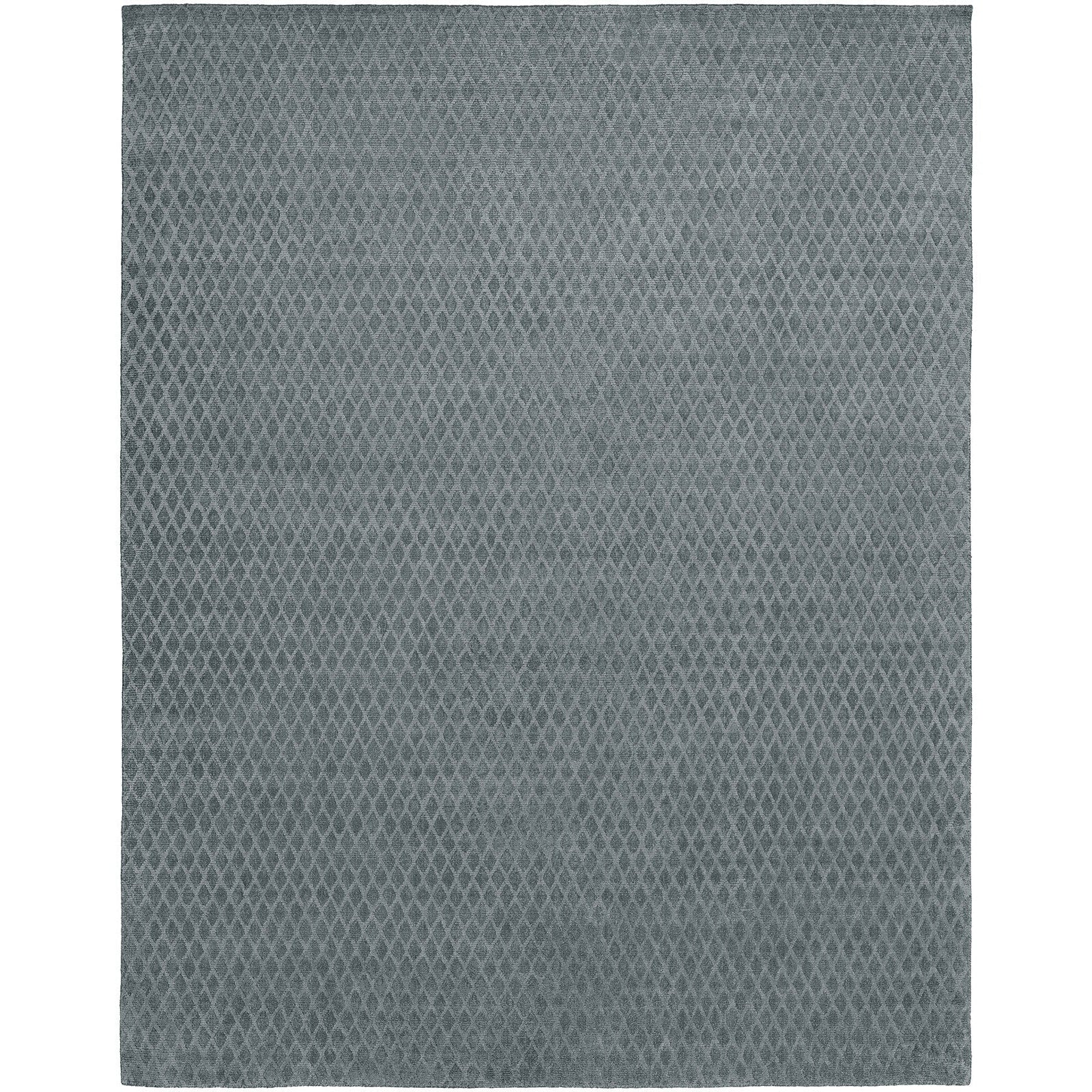 Handmade Avalon Grey Wool Viscose Rug 12 X 15 12 X 15