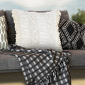 Hand Made Macrame Indoor Outdoor Throw Pillow