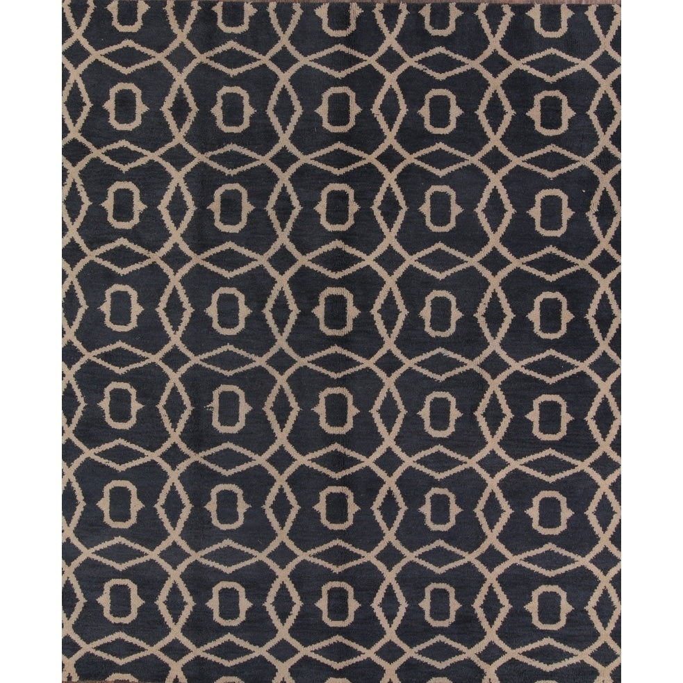 Hand Made Moroccan Oriental Trellis Gabbeh Oriental Area Rug Carpet 98 X 83