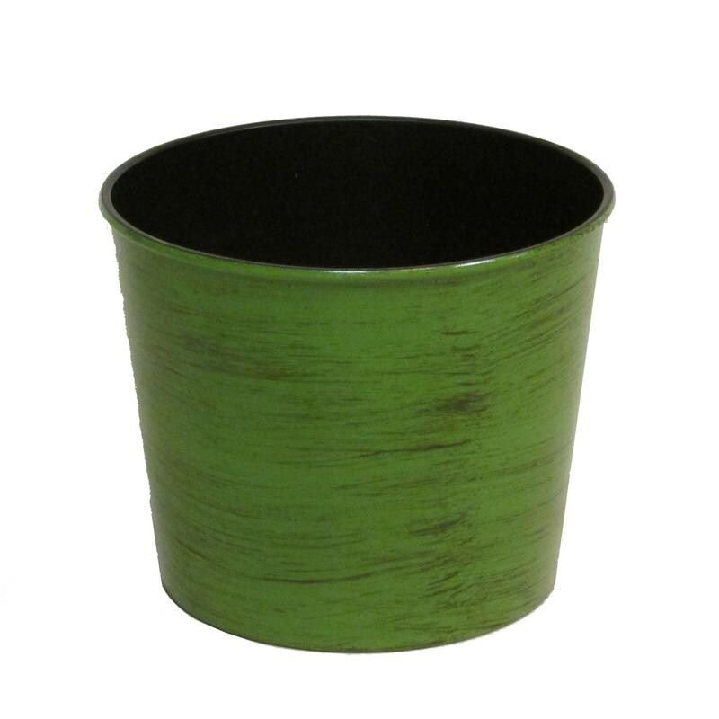 Hand Painted 5.5 H Round Plastic Pot Planter