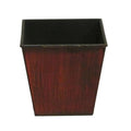 Hand Painted 5 H Square Plastic Pot Planter