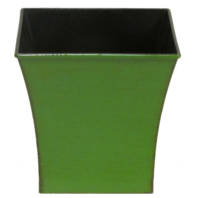 Hand Painted 7 H Square Plastic Pot Planter