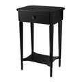 Hand Painted Black Finish Rectangular Accent Table