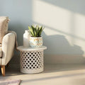 Hand Painted Stoneware Planter In Reactive Glaze 7.88 L X 7.88 W X 6.75 H