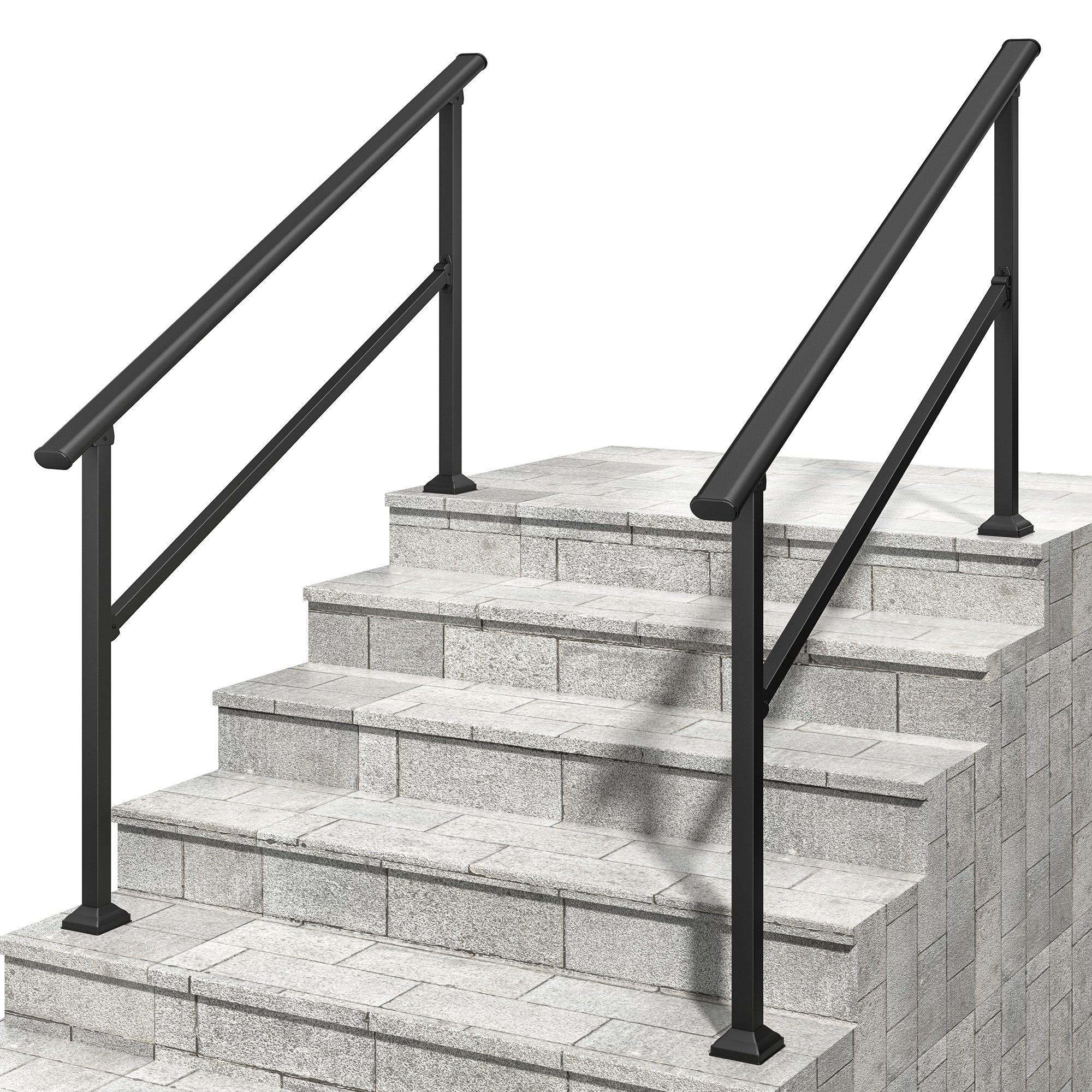 Hand Rails For Outdoor Steps 4 5 Step Handrail 2 Pack
