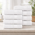 Ample Decor Premium Cotton Extra Absorbent 8 Pcs Hand Towel Set 18 X 28 Inch