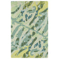 Hand Tufted Artworks Painted Turquoise Rug 8 X 10