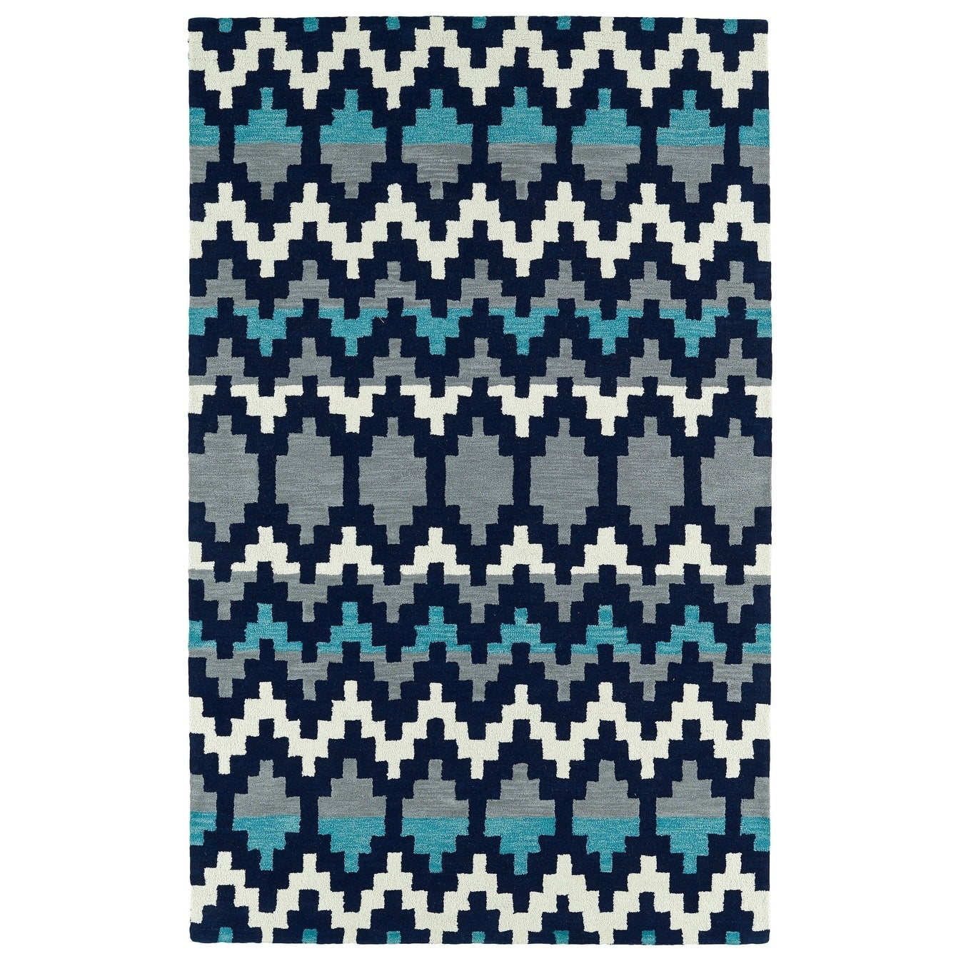 Hand Tufted Copal Navy Wool Rug 5 X 79