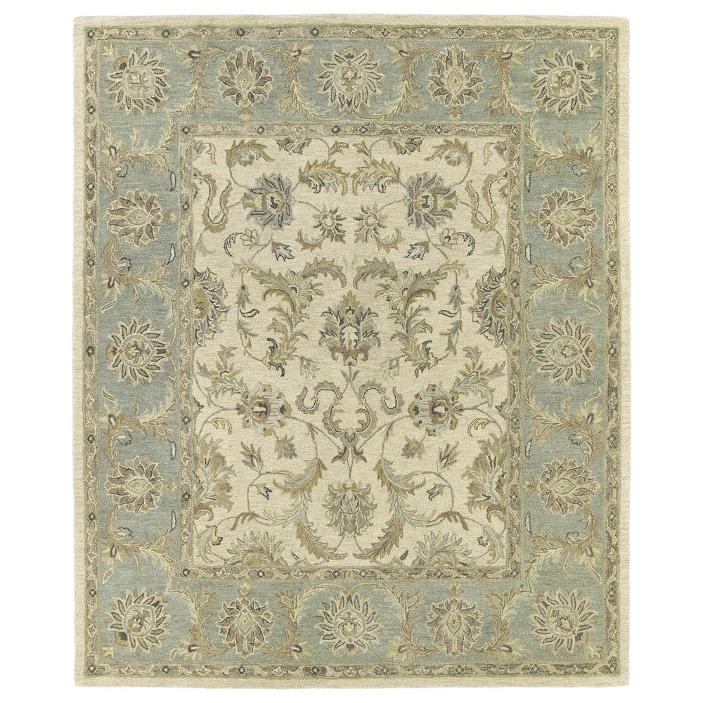 Hand Tufted Joaquin Beige Kashan Wool Rug 10 X 14 10 X 14