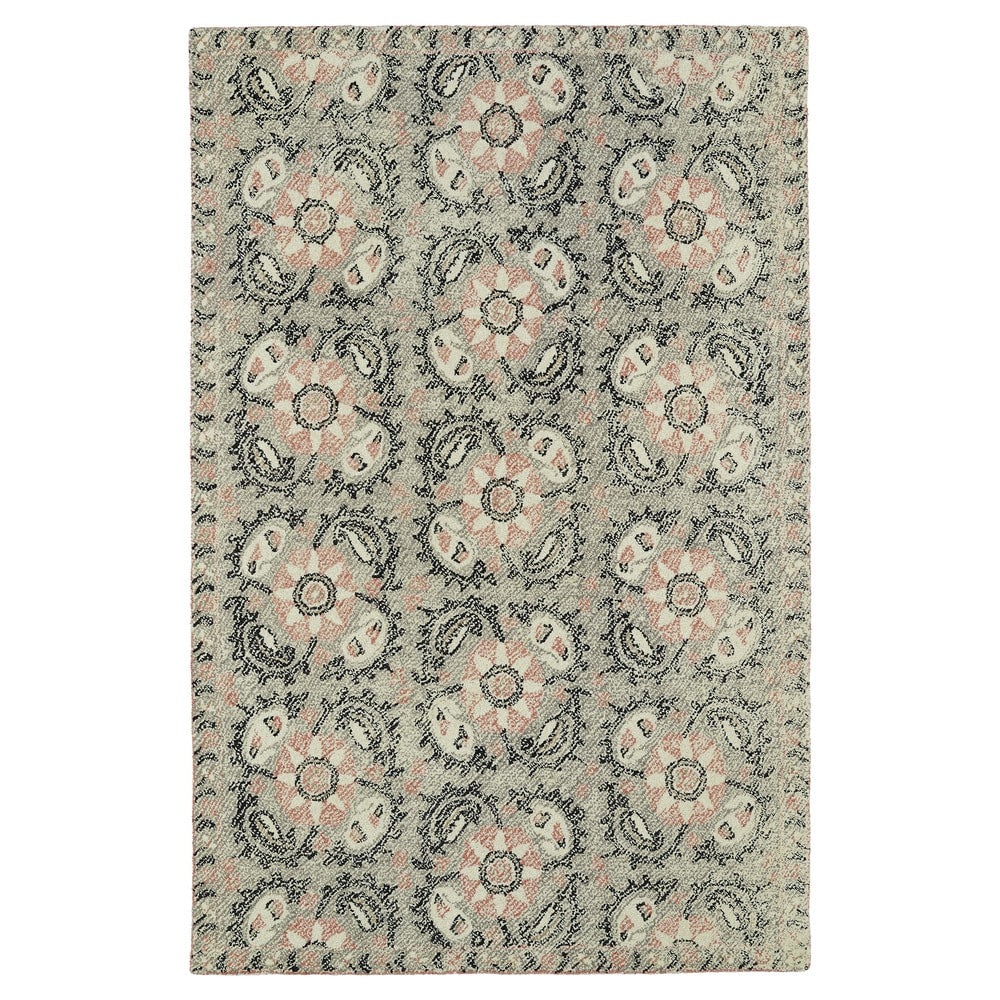 Hand Tufted Mi Casa Grey Suzani Rug 36 X 56 36 X 56