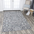 Rizzy Home Hand Tufted Opulent Grey Wool Medallion Area Rug 10 X 13 10 X 13