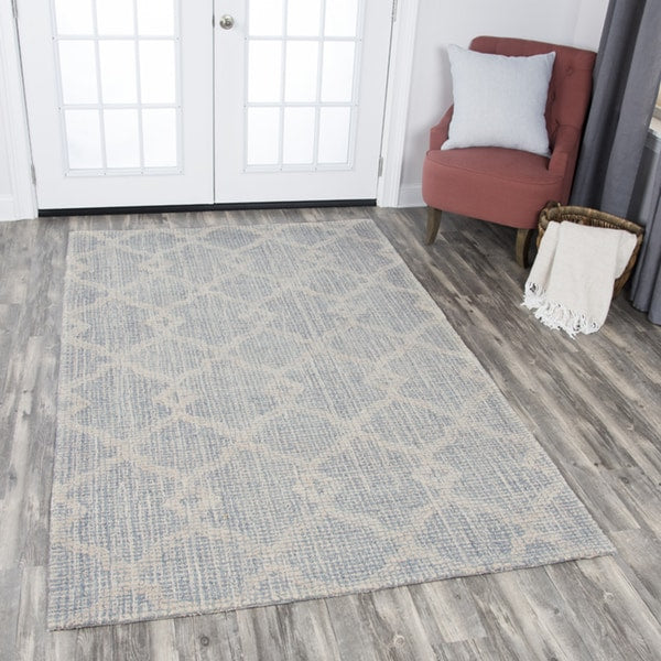 Rizzy Home Opulent Grey Beige Wool Hand Tufted Area Rug 10 X 13 10 X 13