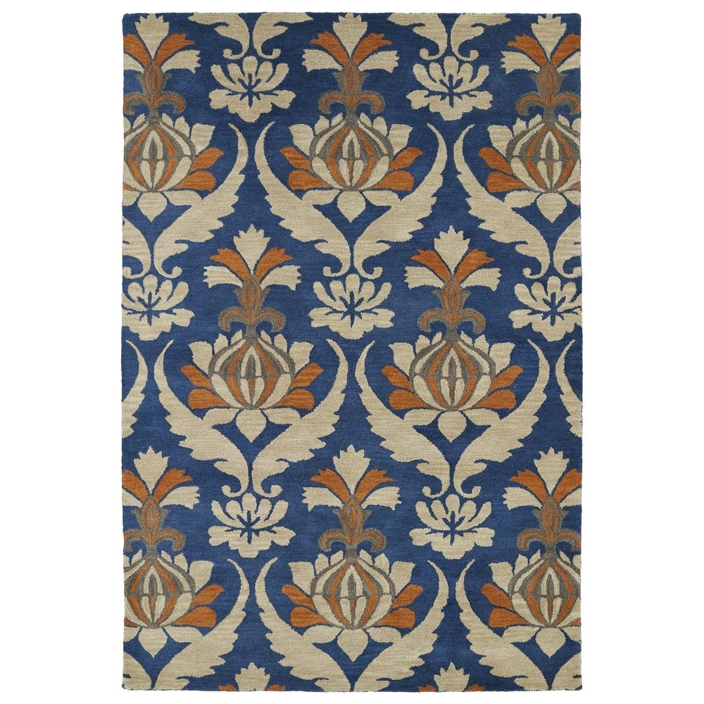 Hand Tufted Seldon Blue Vase Rug 8 X 10