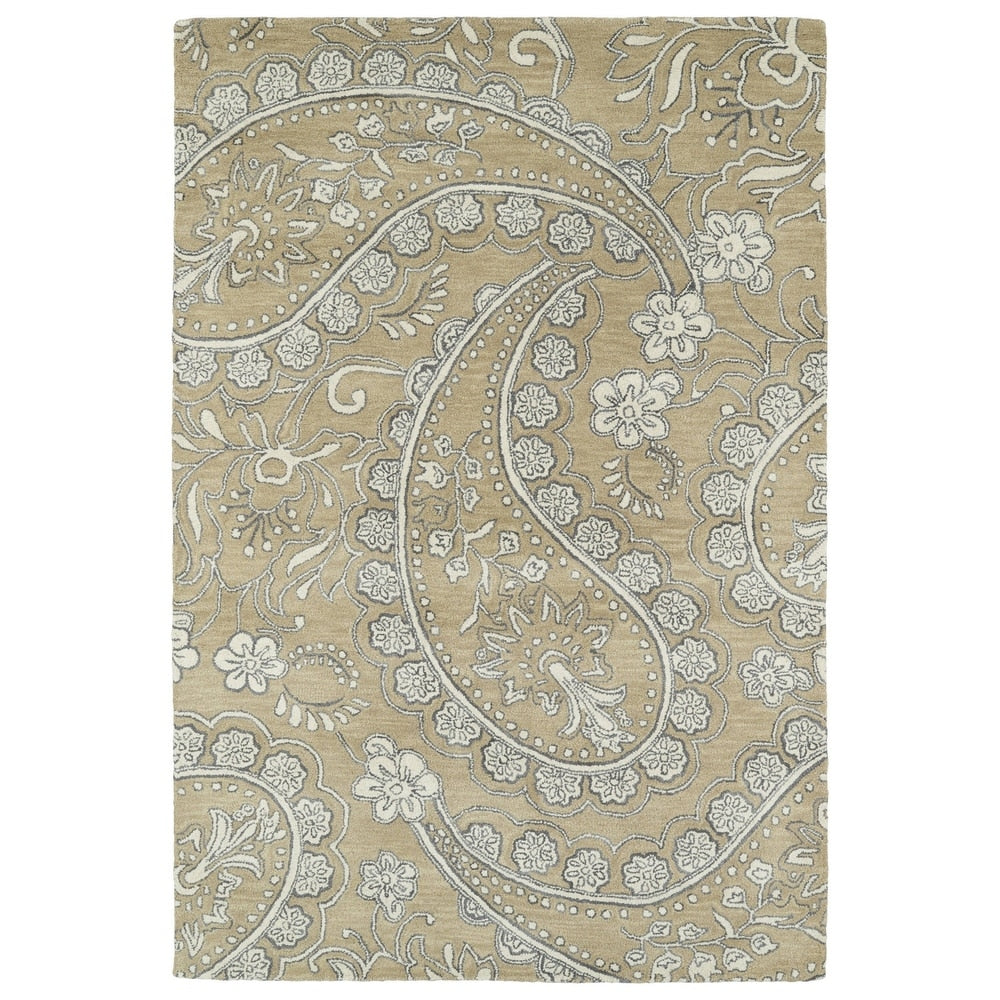 Hand Tufted Seldon Camel Paisley Rug 9 X 12 9 X 12