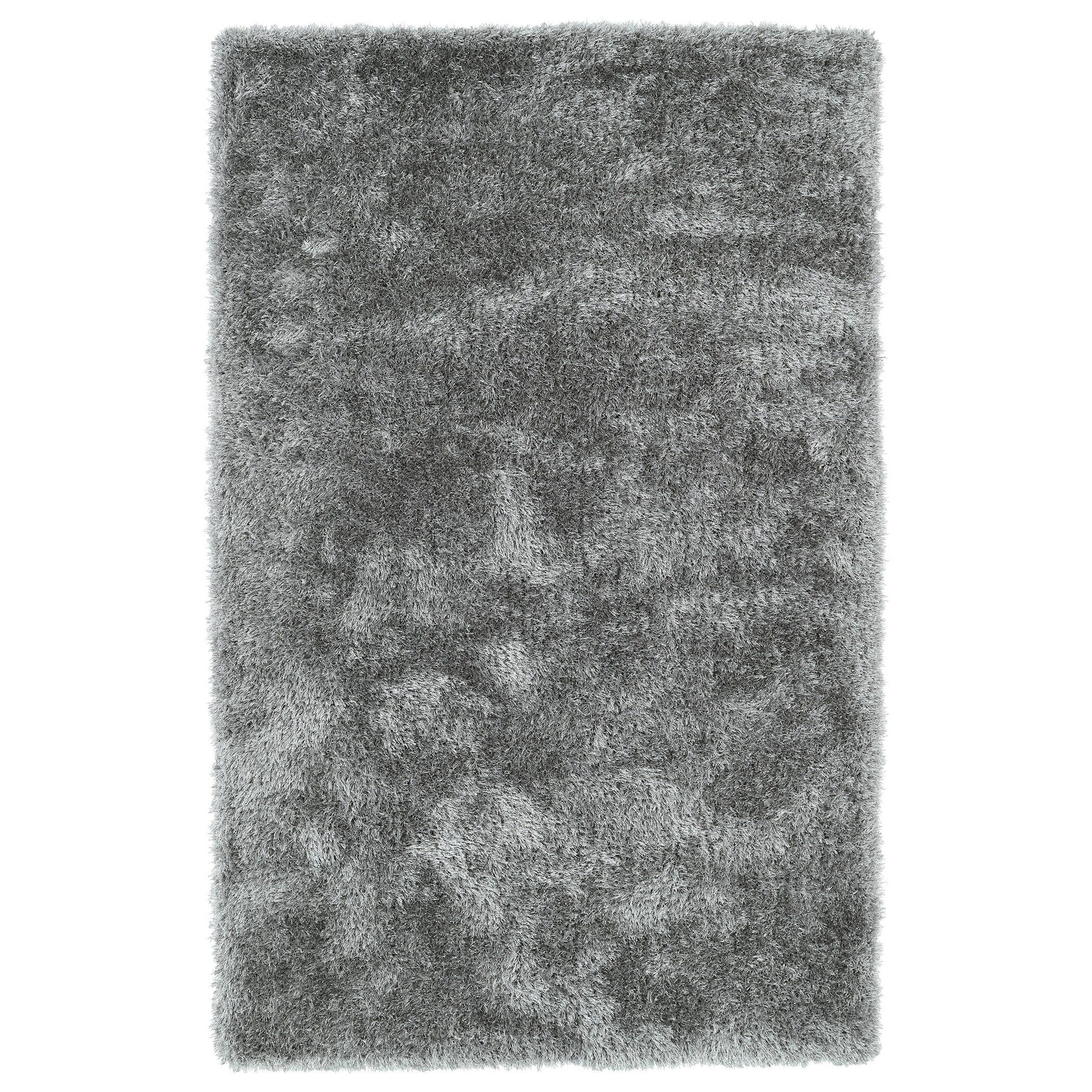Hand Tufted Silky Shag Silver Rug 5 X 7 5 X 7