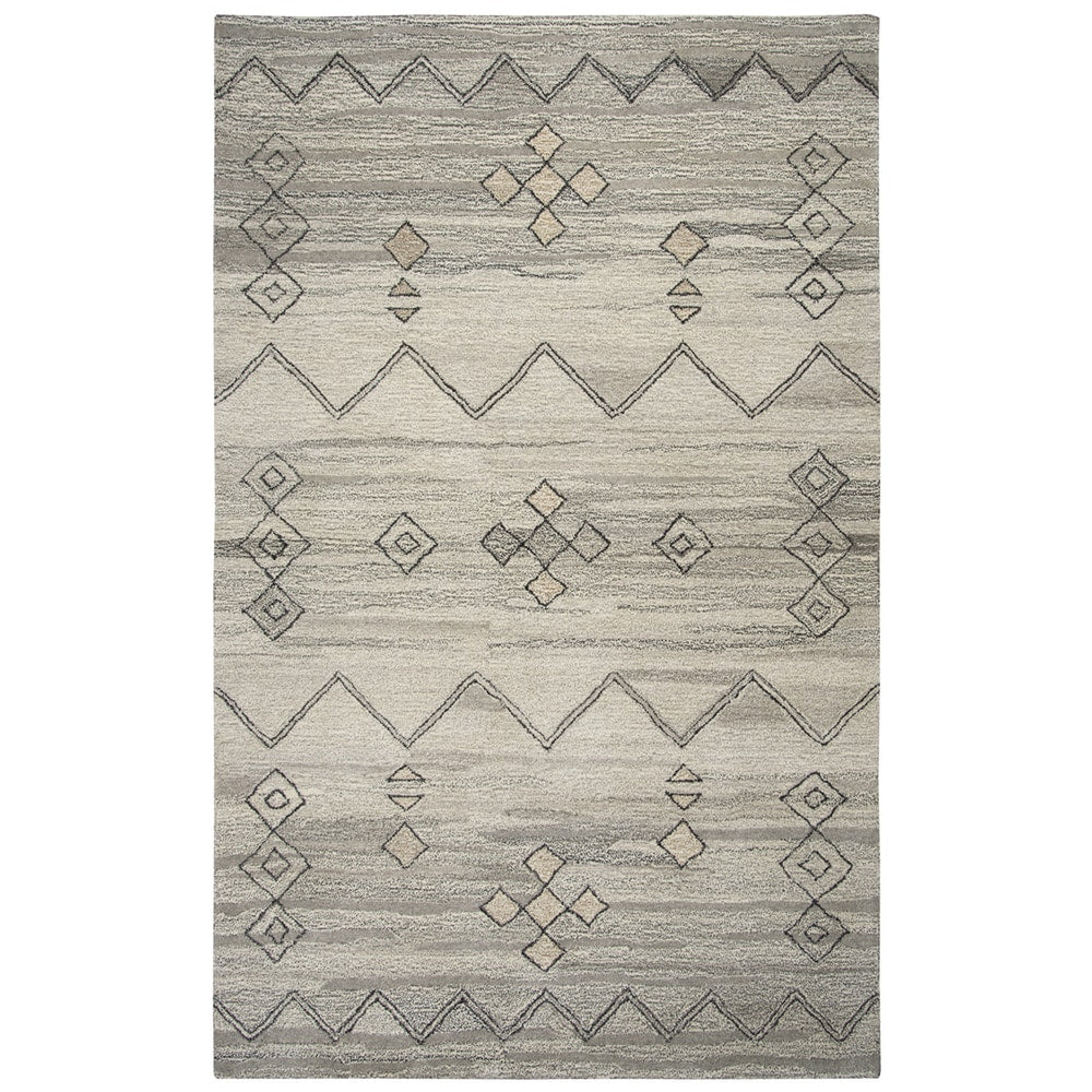 Hand Tufted Suffolk Gray Moroccan 100 Percent Wool Area Rug 8 X 10 8 X 10