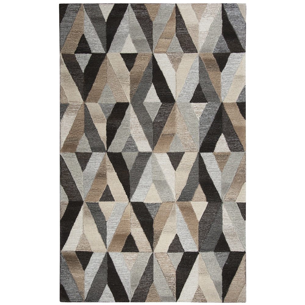 Rizzy Home Suffolk Grey Wool Hand Tufted Rug 5 X 8 5 X 8