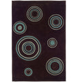 Hand Tufted Trio Collection Bullseye Brown Blue Polyester Rug 8 X 10 8 X 10