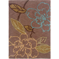 Hand Tufted Trio Collection Space Dyed Floral Sketch Haze Blue Polyester Rug 110 X 210 110 X 210