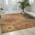 Hand Tufted Tropical Taupe Green Rug
